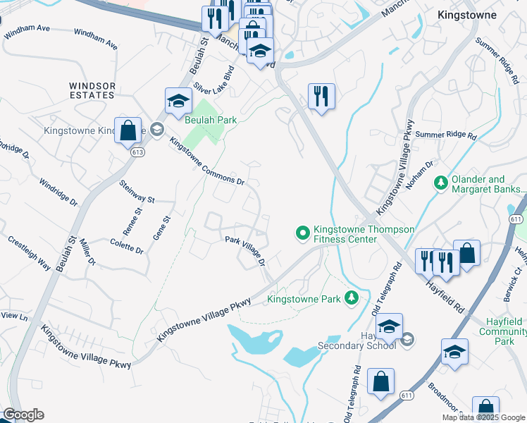map of restaurants, bars, coffee shops, grocery stores, and more near 7433 Collins Meade Way in Alexandria