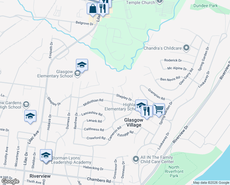 map of restaurants, bars, coffee shops, grocery stores, and more near 323 Shepley Drive in St. Louis