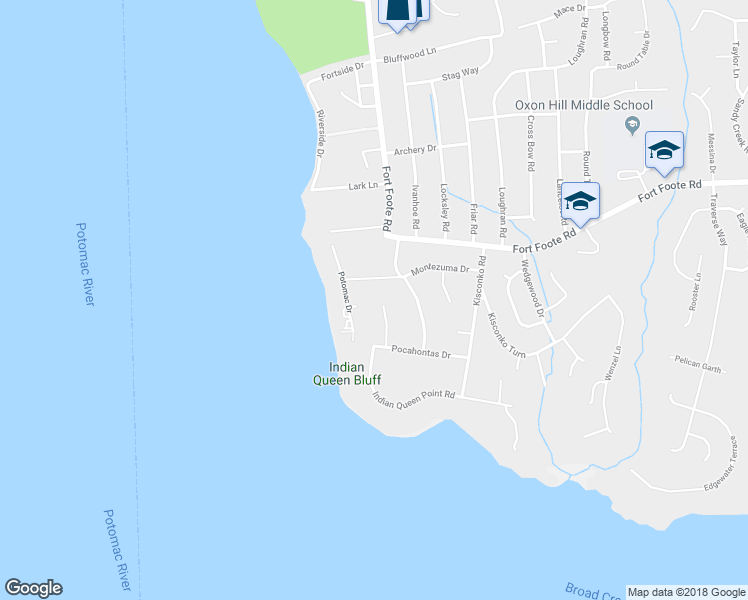 map of restaurants, bars, coffee shops, grocery stores, and more near 9701 Manteo Court in Fort Washington