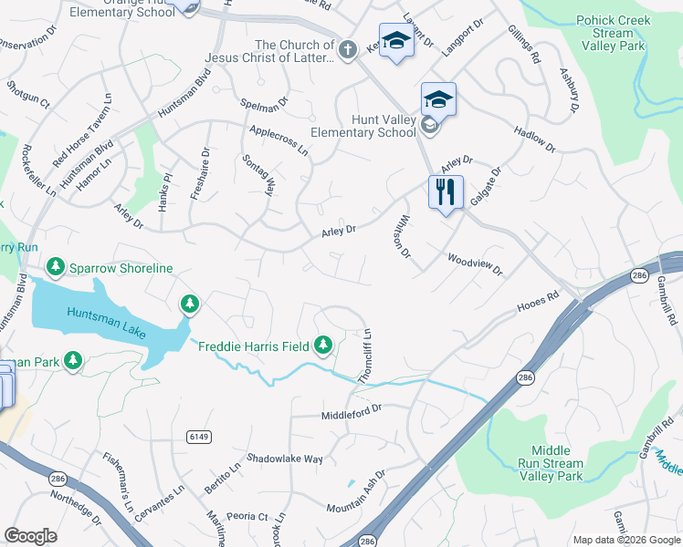map of restaurants, bars, coffee shops, grocery stores, and more near 7315 Langsford Court in Springfield