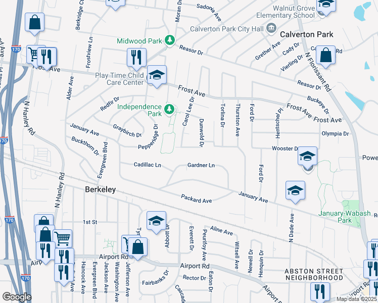 map of restaurants, bars, coffee shops, grocery stores, and more near 8144 Blueberry Lane in Berkeley