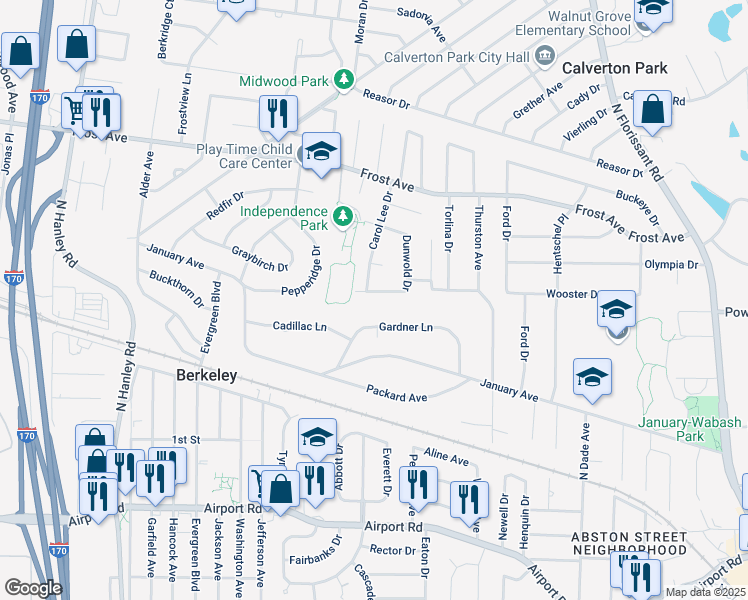 map of restaurants, bars, coffee shops, grocery stores, and more near 8144 Blueberry Lane in Berkeley