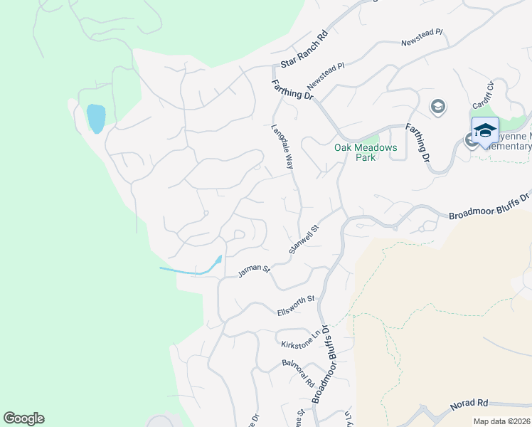 map of restaurants, bars, coffee shops, grocery stores, and more near 463 Mountain Pass View in Colorado Springs