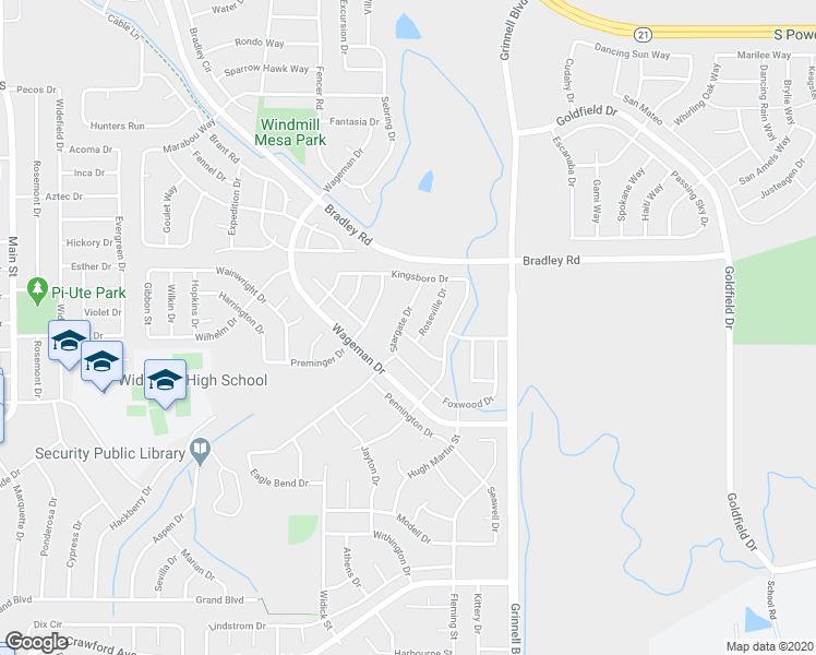 map of restaurants, bars, coffee shops, grocery stores, and more near 845 Stargate Drive in Colorado Springs