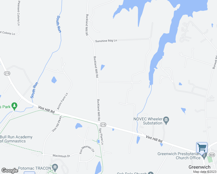 map of restaurants, bars, coffee shops, grocery stores, and more near 9035 Buckland Mill Road in Gainesville