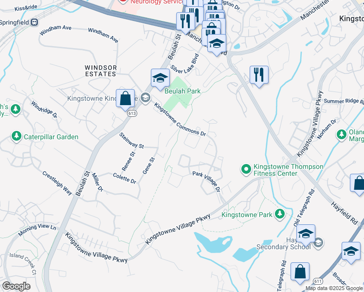 map of restaurants, bars, coffee shops, grocery stores, and more near 7442 Gadsby Square in Alexandria