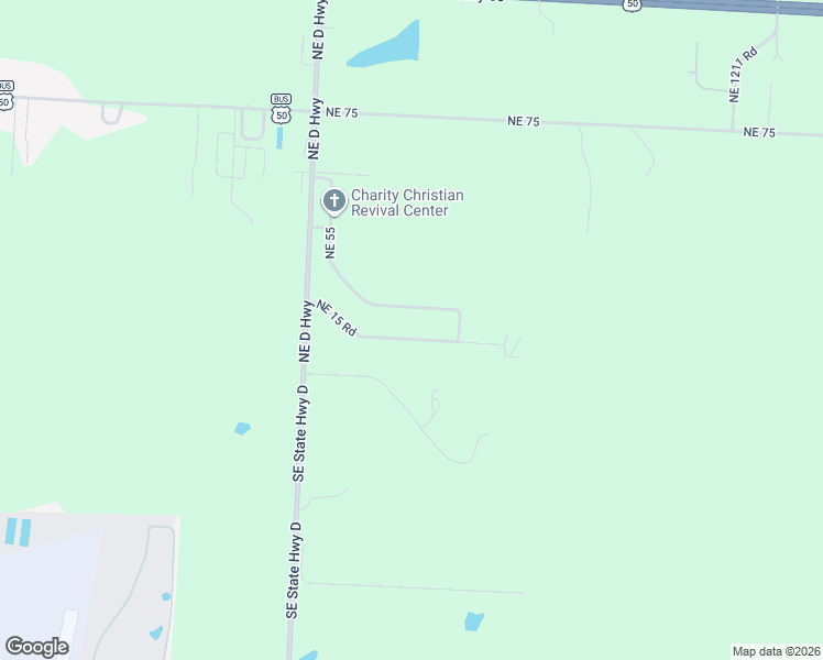 map of restaurants, bars, coffee shops, grocery stores, and more near 1146 Northeast 15 in Knob Noster