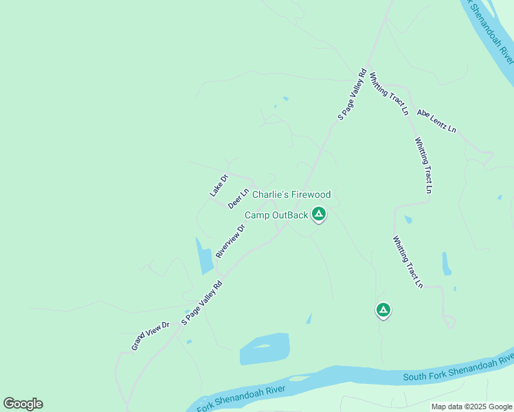 map of restaurants, bars, coffee shops, grocery stores, and more near 367 Riverview Drive in Luray