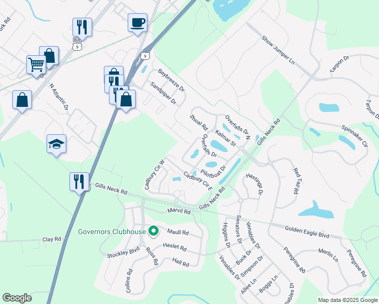 map of restaurants, bars, coffee shops, grocery stores, and more near 35112 Roebuck Lane in Lewes