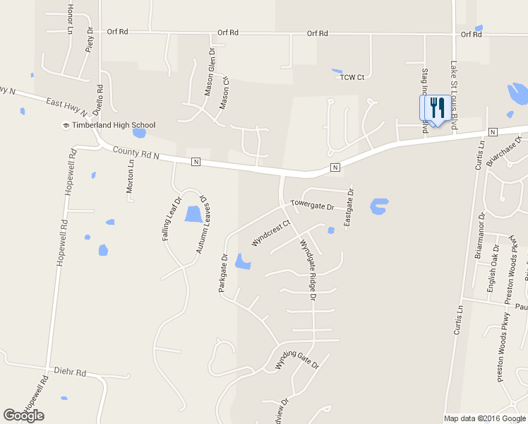 map of restaurants, bars, coffee shops, grocery stores, and more near 413 Parkgate Drive in O'Fallon