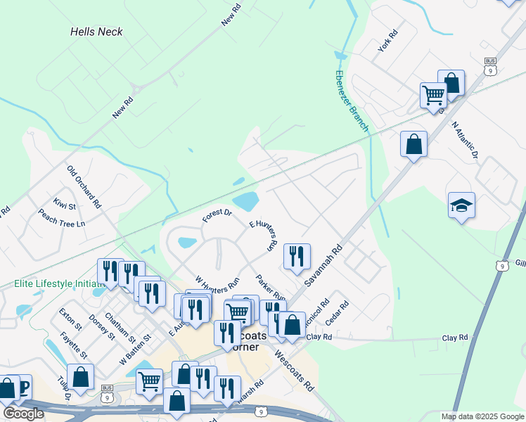 map of restaurants, bars, coffee shops, grocery stores, and more near 16808 Hunters Turn in Lewes