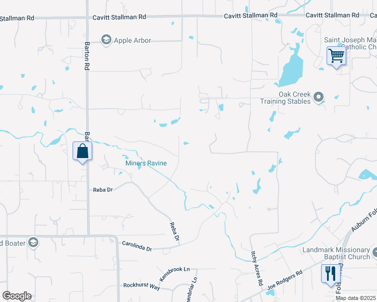 map of restaurants, bars, coffee shops, grocery stores, and more near 7601 Tall Pine Lane in Granite Bay