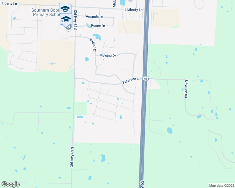 map of restaurants, bars, coffee shops, grocery stores, and more near 504 Eagle Lake Drive in Ashland