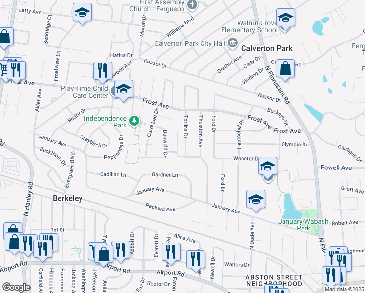 map of restaurants, bars, coffee shops, grocery stores, and more near 6629 Torlina Drive in Berkeley