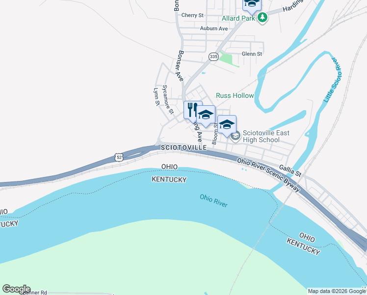 map of restaurants, bars, coffee shops, grocery stores, and more near in Portsmouth