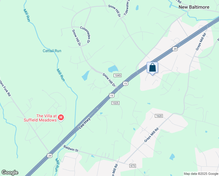 map of restaurants, bars, coffee shops, grocery stores, and more near 5811 Windsor Retreat in Warrenton