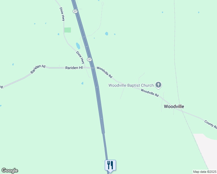 map of restaurants, bars, coffee shops, grocery stores, and more near 5556 Indiana 37 in Mitchell