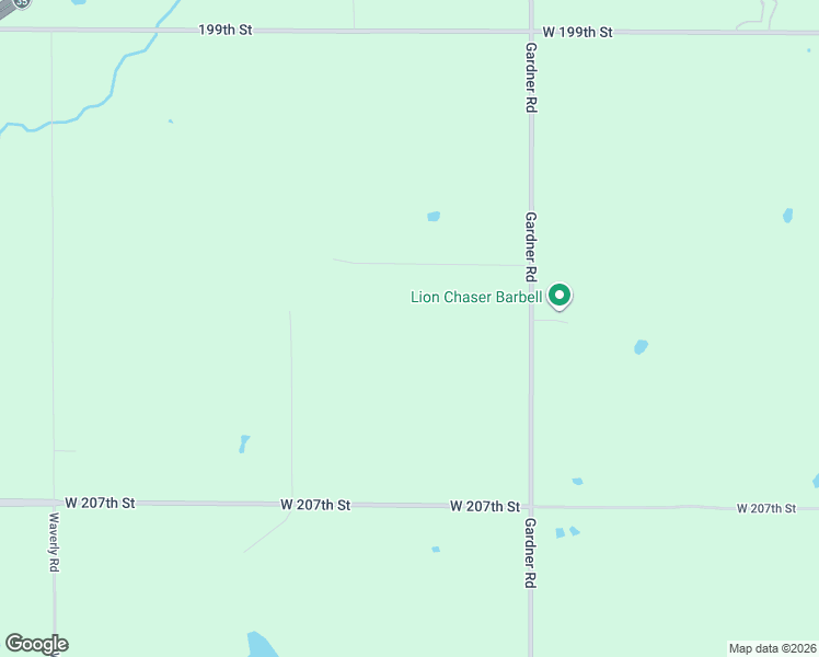 map of restaurants, bars, coffee shops, grocery stores, and more near 20480 Gardner Road in Gardner