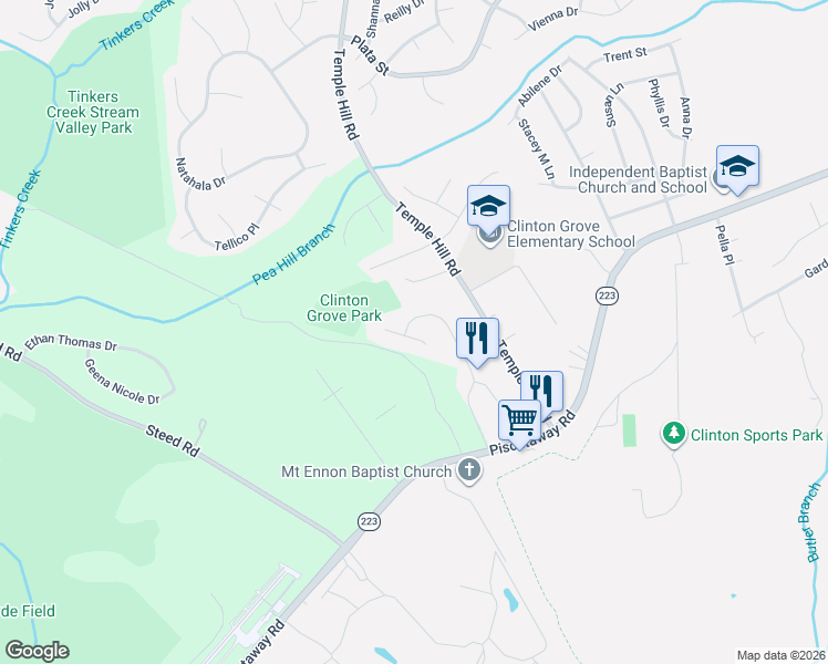 map of restaurants, bars, coffee shops, grocery stores, and more near 4800 Maui Street in Clinton