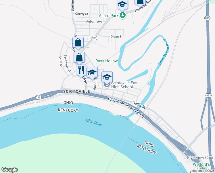 map of restaurants, bars, coffee shops, grocery stores, and more near 224 Marshall Street in Portsmouth