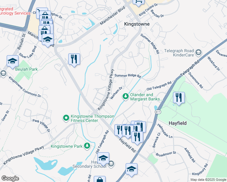 map of restaurants, bars, coffee shops, grocery stores, and more near 6123 Liverpool Lane in Alexandria
