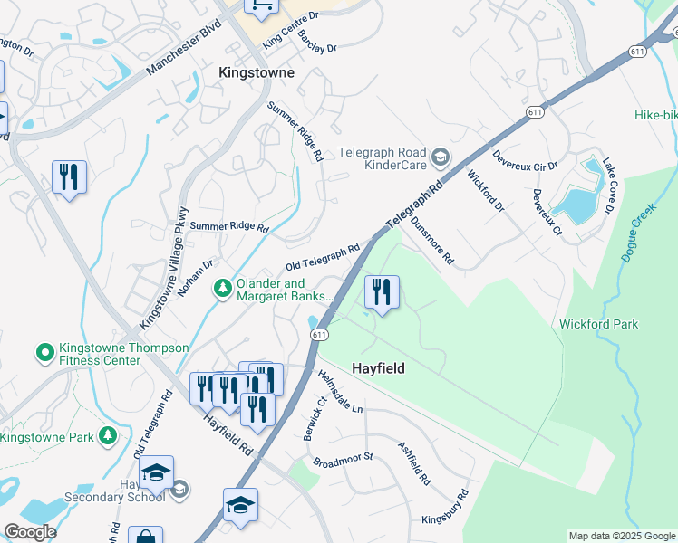 map of restaurants, bars, coffee shops, grocery stores, and more near 7318 Glenwood Mews Court in Alexandria