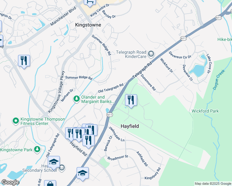 map of restaurants, bars, coffee shops, grocery stores, and more near 7318 Glenwood Mews Court in Alexandria