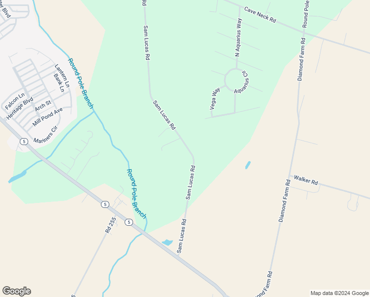 map of restaurants, bars, coffee shops, grocery stores, and more near 16394 Sam Lucas Road in Milton