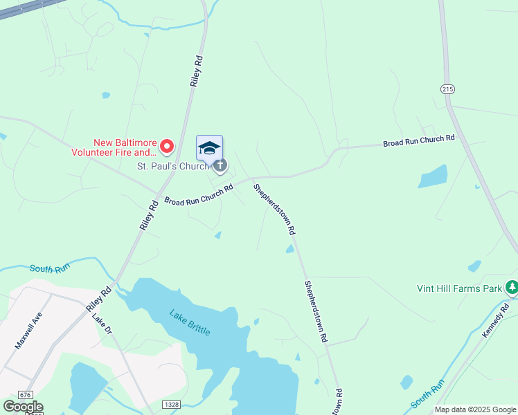 map of restaurants, bars, coffee shops, grocery stores, and more near 6772 Caitlin Court in Warrenton