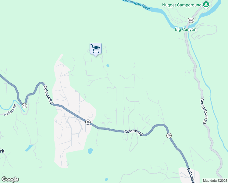 map of restaurants, bars, coffee shops, grocery stores, and more near 1760 Tyrrel Lane in Placerville