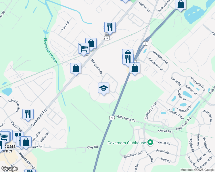 map of restaurants, bars, coffee shops, grocery stores, and more near 6 Henlopen Gardens in Lewes