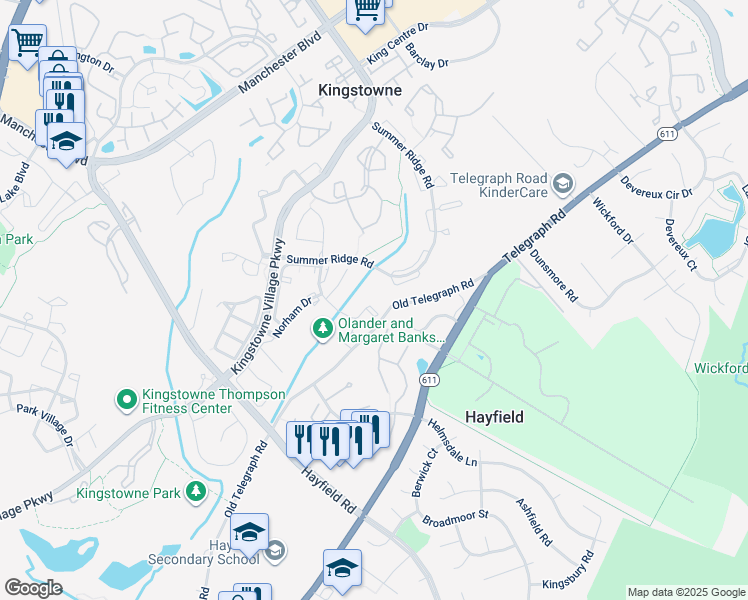 map of restaurants, bars, coffee shops, grocery stores, and more near 5848 Wescott Hills Way in Alexandria