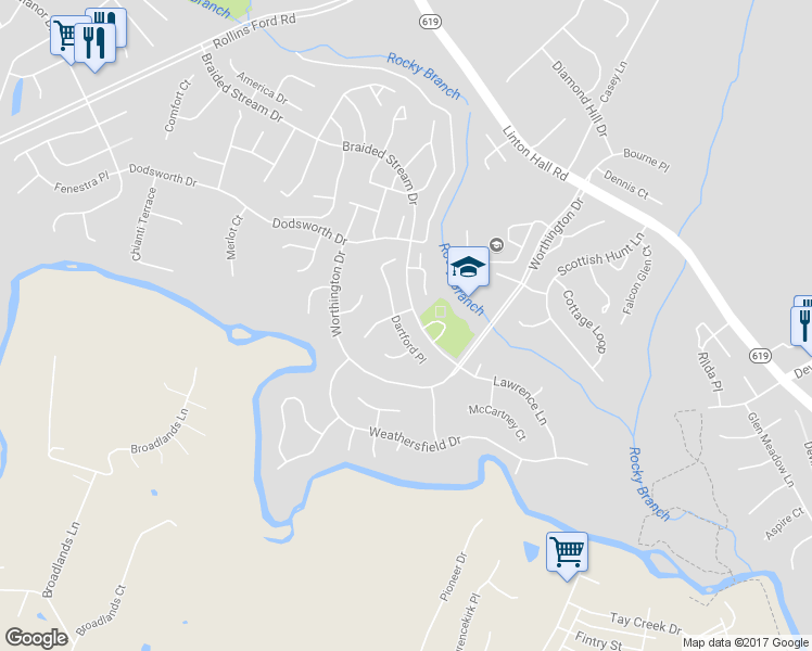 map of restaurants, bars, coffee shops, grocery stores, and more near 9121 Dartford Place in Bristow