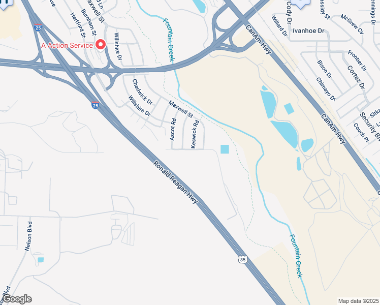 map of restaurants, bars, coffee shops, grocery stores, and more near 1664 Kensington Drive in Colorado Springs