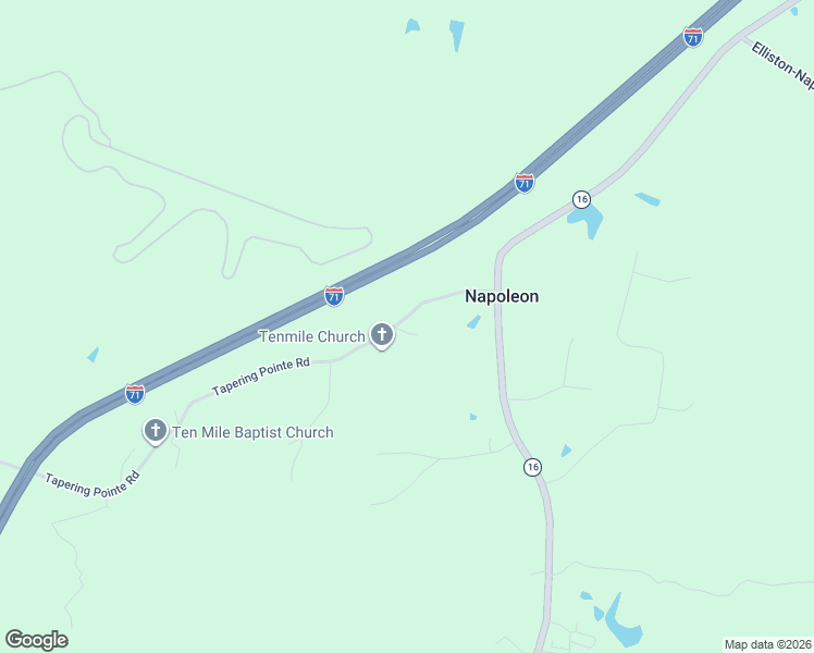 map of restaurants, bars, coffee shops, grocery stores, and more near 1890 Tapering Pointe Road in Warsaw