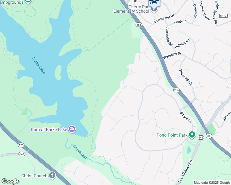 map of restaurants, bars, coffee shops, grocery stores, and more near 7118 Laketree Drive in Fairfax Station