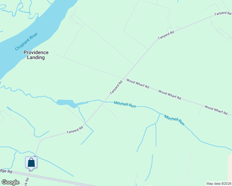 map of restaurants, bars, coffee shops, grocery stores, and more near 21405 Tanyard Road in Preston