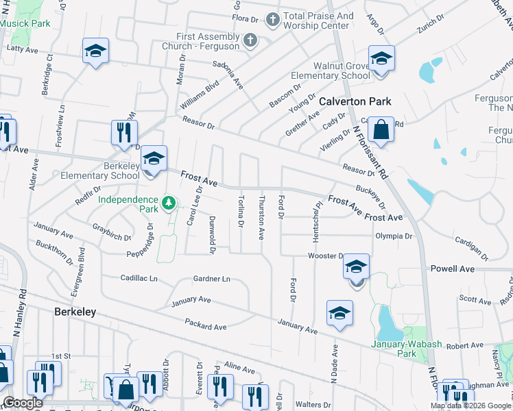 map of restaurants, bars, coffee shops, grocery stores, and more near 6728 Thurston Avenue in Berkeley