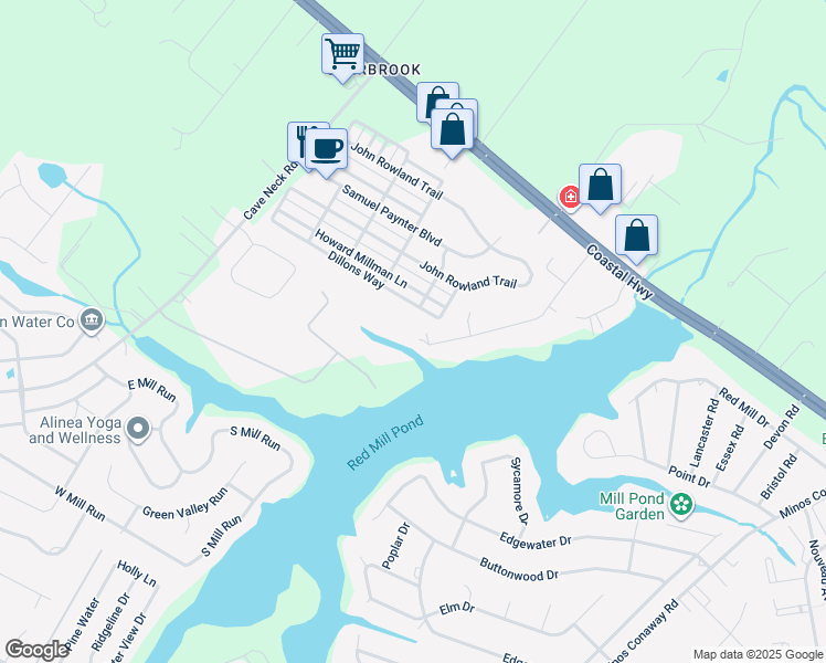map of restaurants, bars, coffee shops, grocery stores, and more near 30883 Best Lane in Lewes