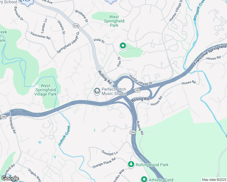 map of restaurants, bars, coffee shops, grocery stores, and more near 7220 Rolling Road in West Springfield