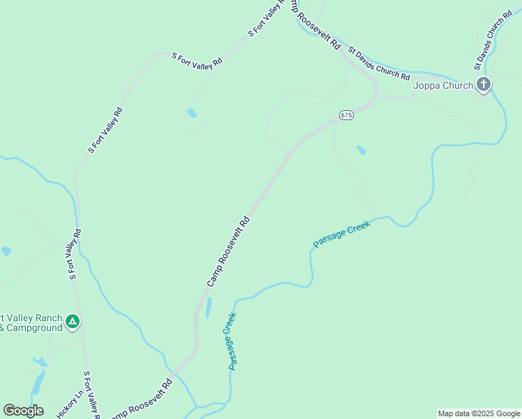 map of restaurants, bars, coffee shops, grocery stores, and more near 1031 Camp Roosevelt Road in Fort Valley