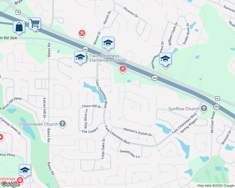map of restaurants, bars, coffee shops, grocery stores, and more near 798 Wilbie Court in O'Fallon