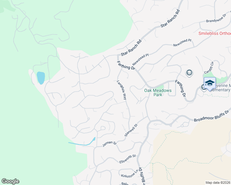 map of restaurants, bars, coffee shops, grocery stores, and more near 644 Silver Oak Grove in Colorado Springs