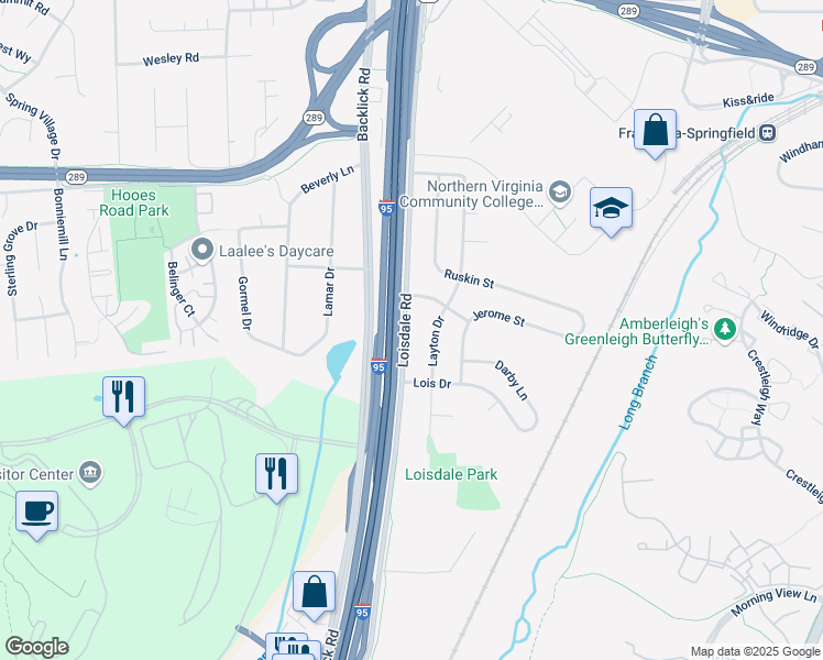 map of restaurants, bars, coffee shops, grocery stores, and more near 7219 County Road 789 in Springfield