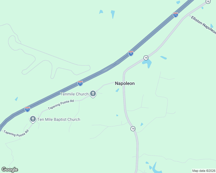 map of restaurants, bars, coffee shops, grocery stores, and more near 1890 Tapering Pointe Road in Warsaw