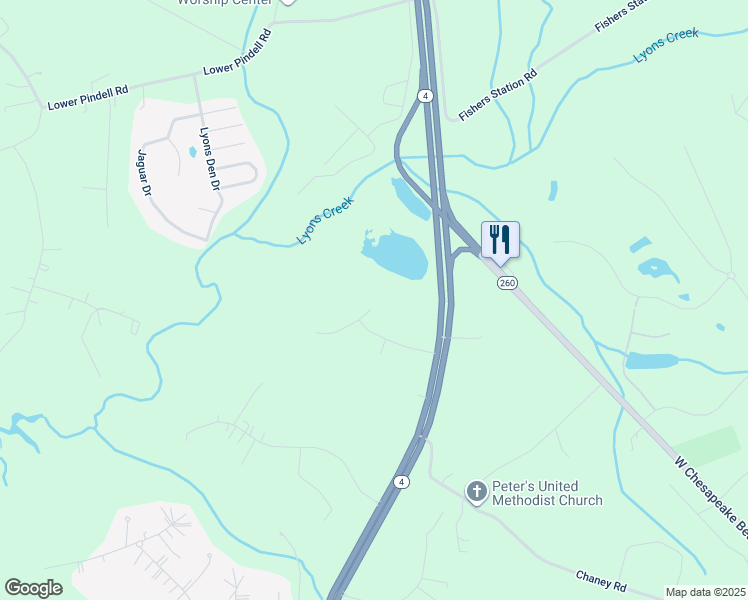 map of restaurants, bars, coffee shops, grocery stores, and more near 12740 Springfield Court in Dunkirk
