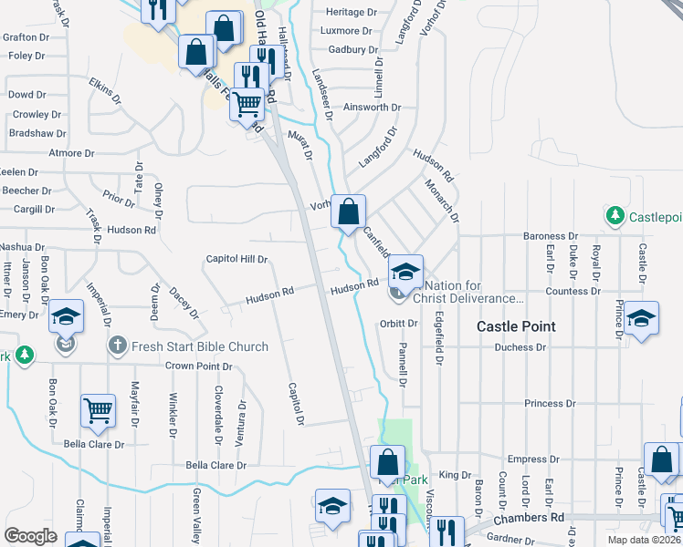 map of restaurants, bars, coffee shops, grocery stores, and more near 2220 Foss Court in St. Louis