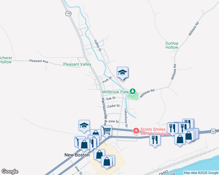 map of restaurants, bars, coffee shops, grocery stores, and more near 4231 Maple Street in Portsmouth
