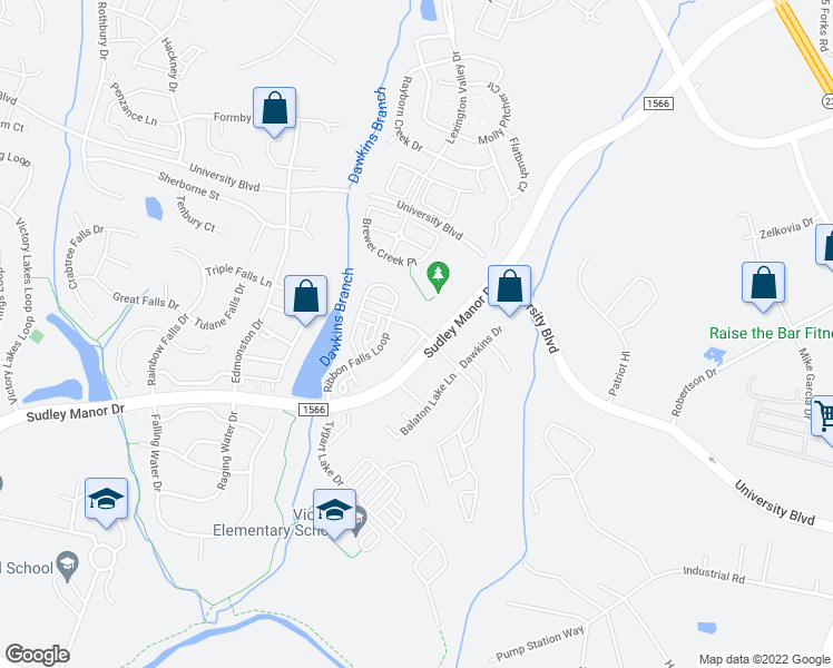 map of restaurants, bars, coffee shops, grocery stores, and more near 9050 Marble Falls Court in Bristow