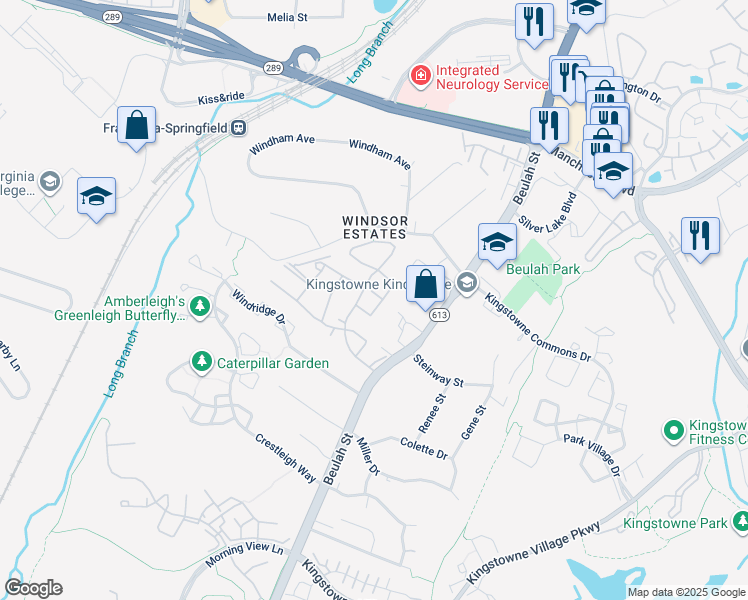 map of restaurants, bars, coffee shops, grocery stores, and more near 6349 Staghorn Court in Alexandria